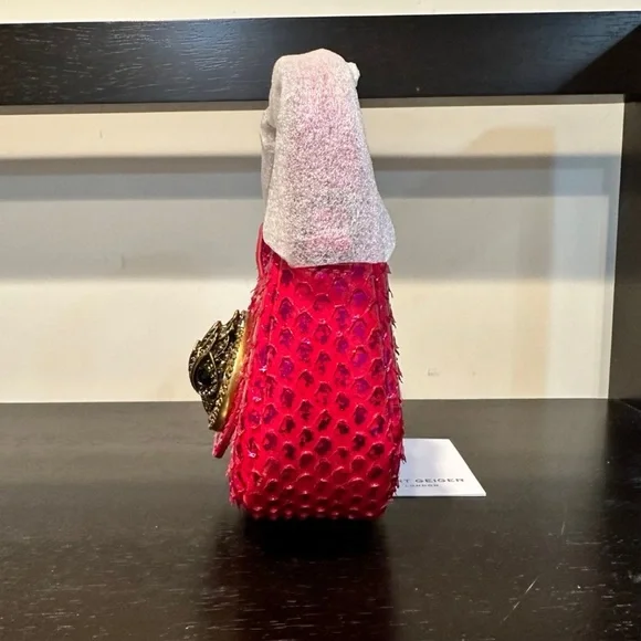 Kurt Geiger Micro Chelsea Hobo Bag Fuchsia - Picture 6 of 11